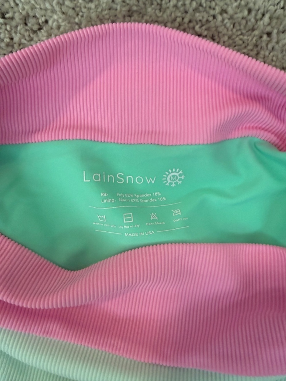 LainSnow Bikini Kiawah Top and Bottom in Watermelon - Picture 4 of 5